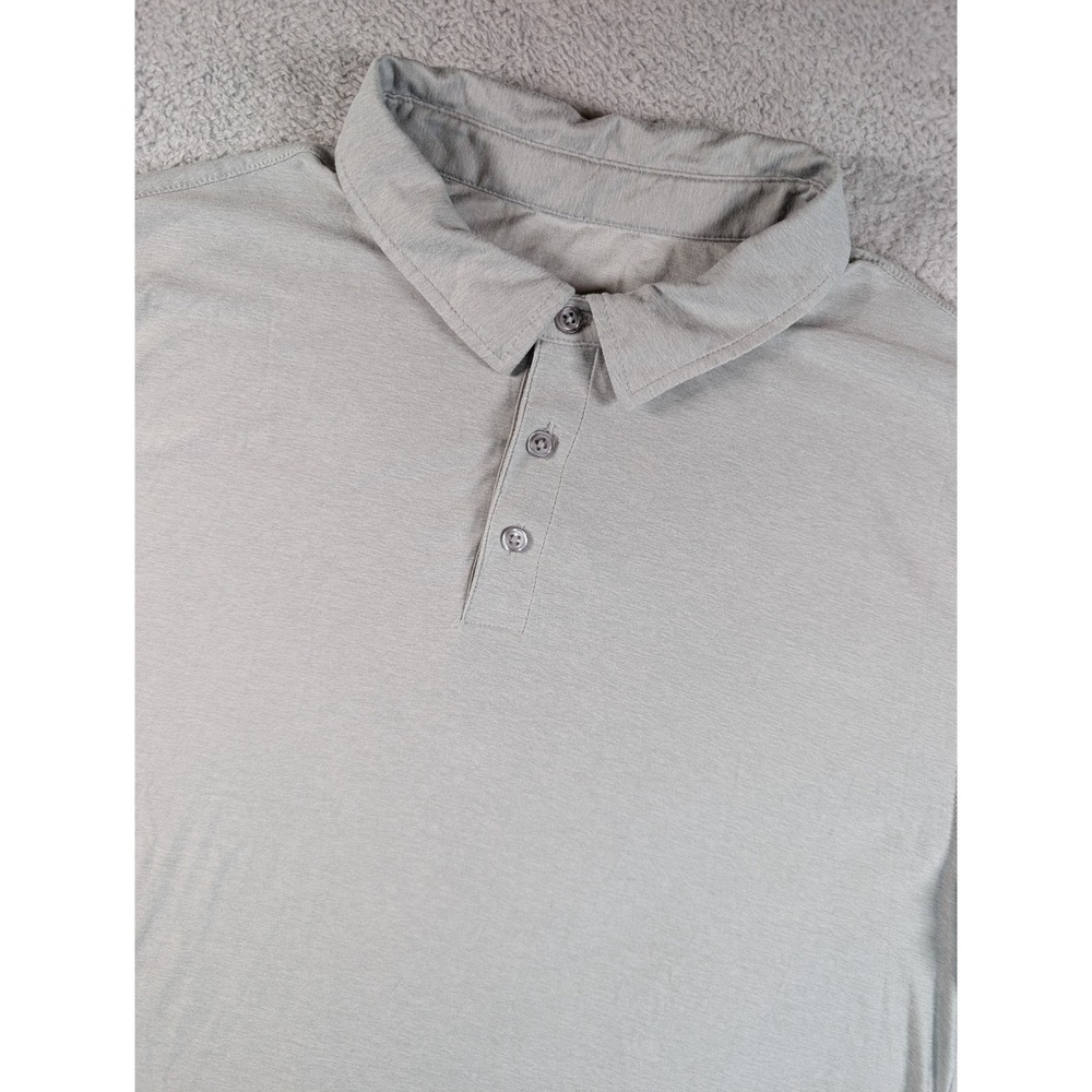 Vuori Strato Tech Polo Mens Large Gray Blue Short Sleeve Performance Shirt V188